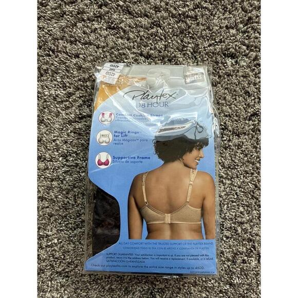Playtex 18 Hour Bra Wirefree Ultimate Lift True Support Womens 4745 42DD Black - Picture 4 of 4